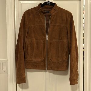 Theory brown suede jacket sz 0
